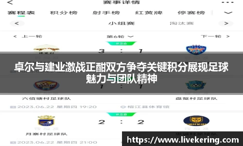 卓尔与建业激战正酣双方争夺关键积分展现足球魅力与团队精神